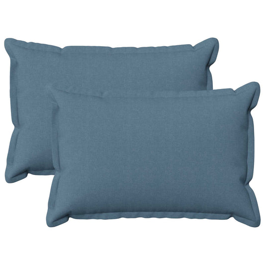 vidaXL Cushion with Pillow HOUTEN 2 pcs Jeans Blue Faux Linen