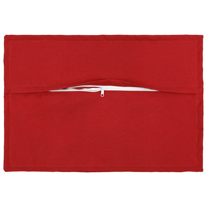 vidaXL Cushion with Pillow HOUTEN 2 pcs Red Faux Linen