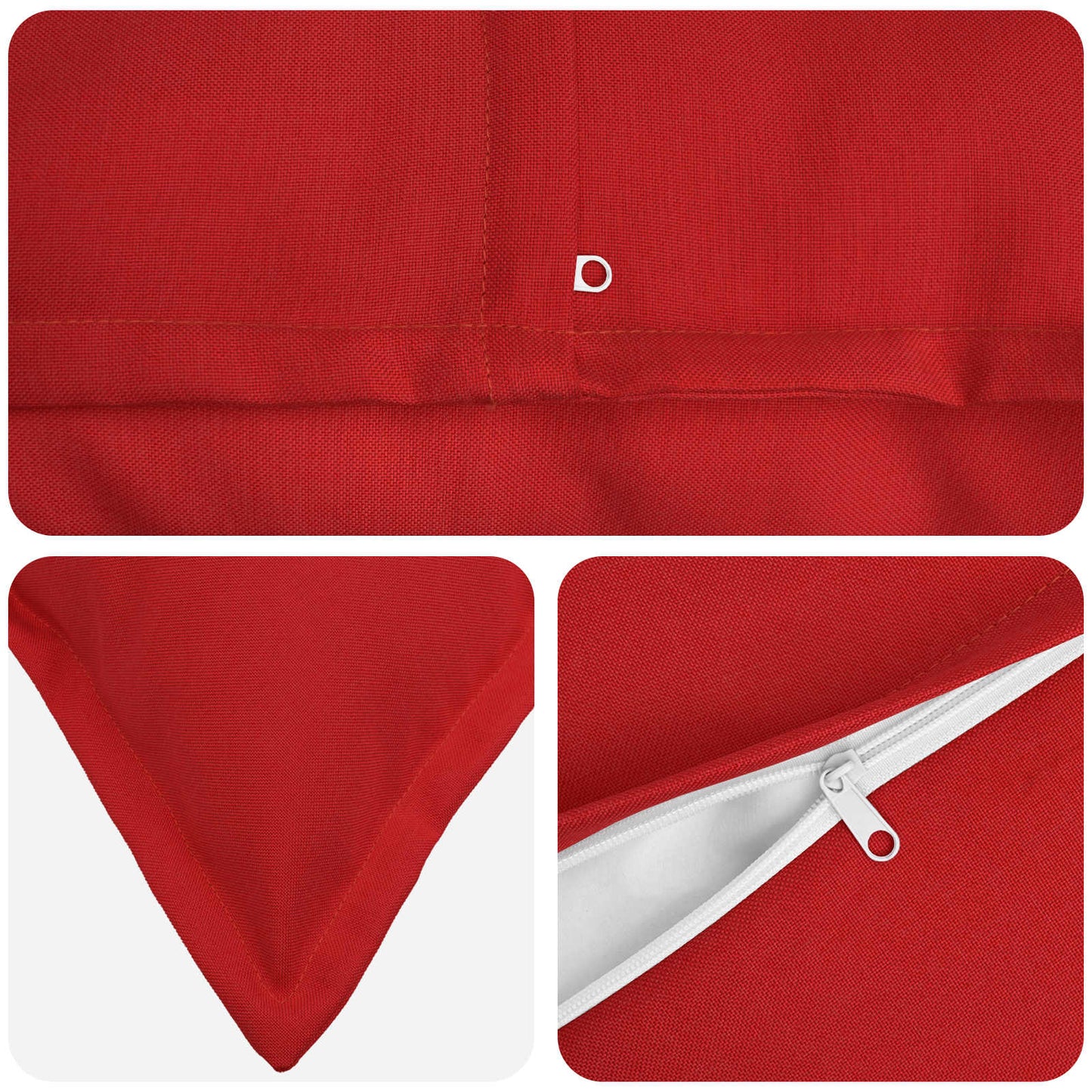 vidaXL Cushion with Pillow HOUTEN 6 pcs Red Faux Linen