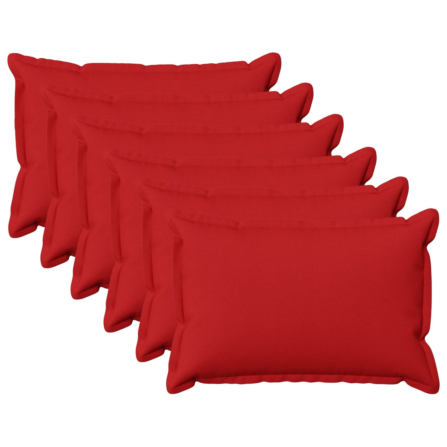 vidaXL Cushion with Pillow HOUTEN 6 pcs Red Faux Linen