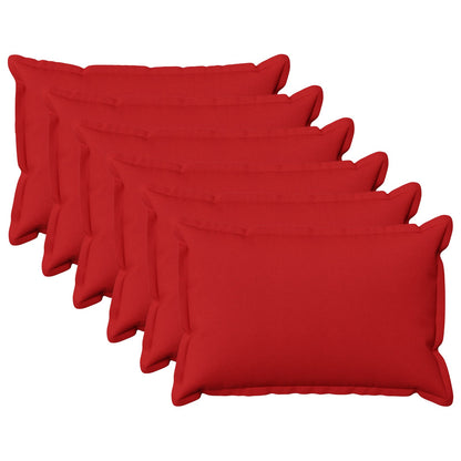 vidaXL Cushion with Pillow HOUTEN 6 pcs Red Faux Linen