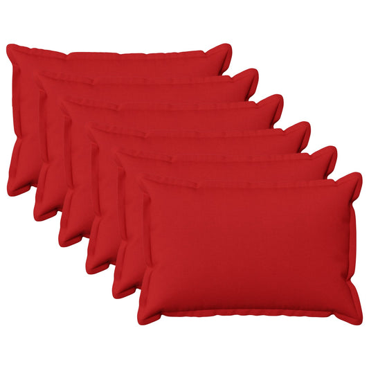 vidaXL Cushion with Pillow HOUTEN 6 pcs Red Faux Linen