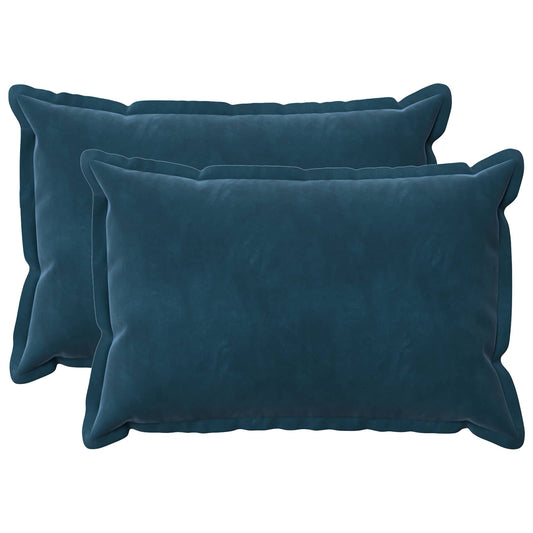 vidaXL Cushion with Pillow HOUTEN 2 pcs Blue Velvet