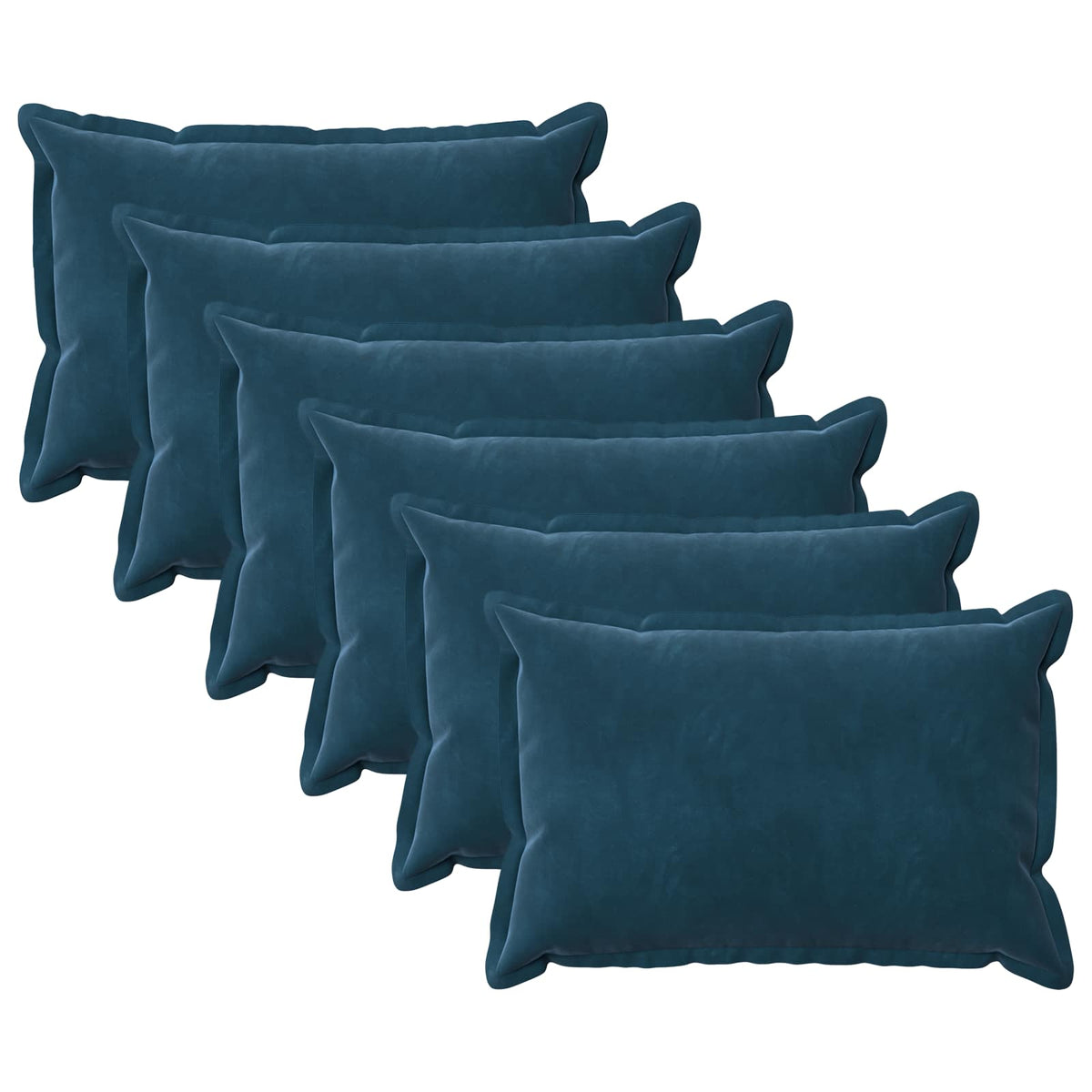 vidaXL Cushion with Pillow HOUTEN 6 pcs Blue Velvet