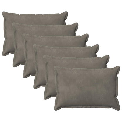 vidaXL Cushion with Pillow HOUTEN 6 pcs Light Grey Velvet