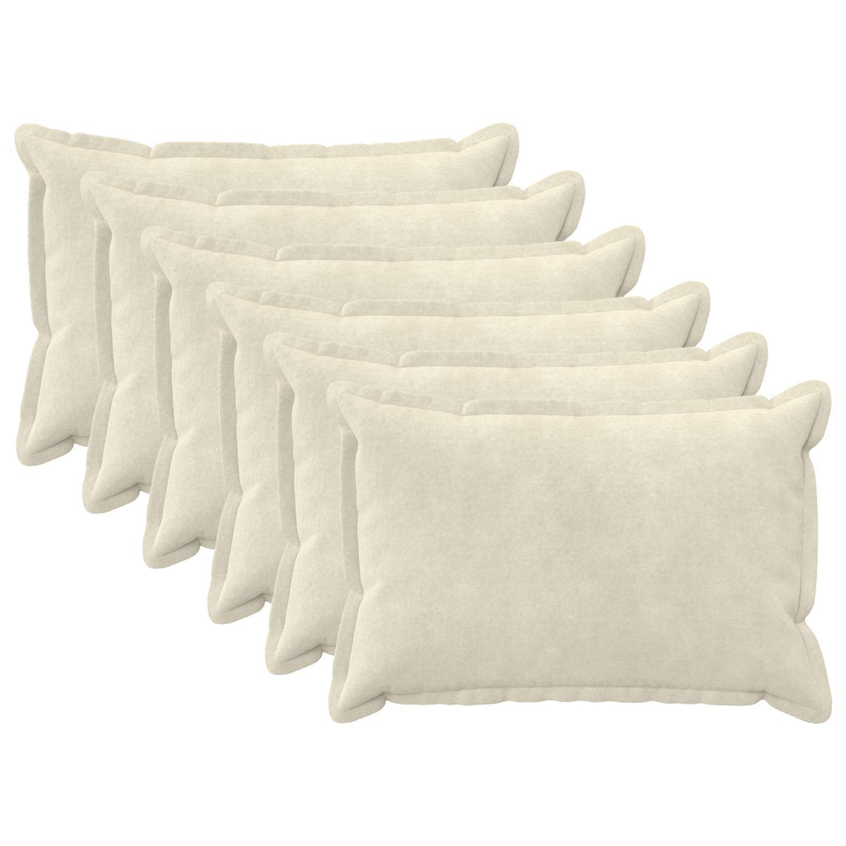 vidaXL Cushion with Pillow HOUTEN 6 pcs Cream Microfiber Fleece