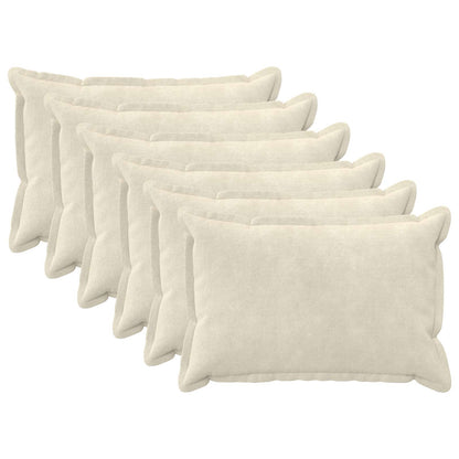 vidaXL Cushion with Pillow HOUTEN 6 pcs Cream Microfiber Fleece