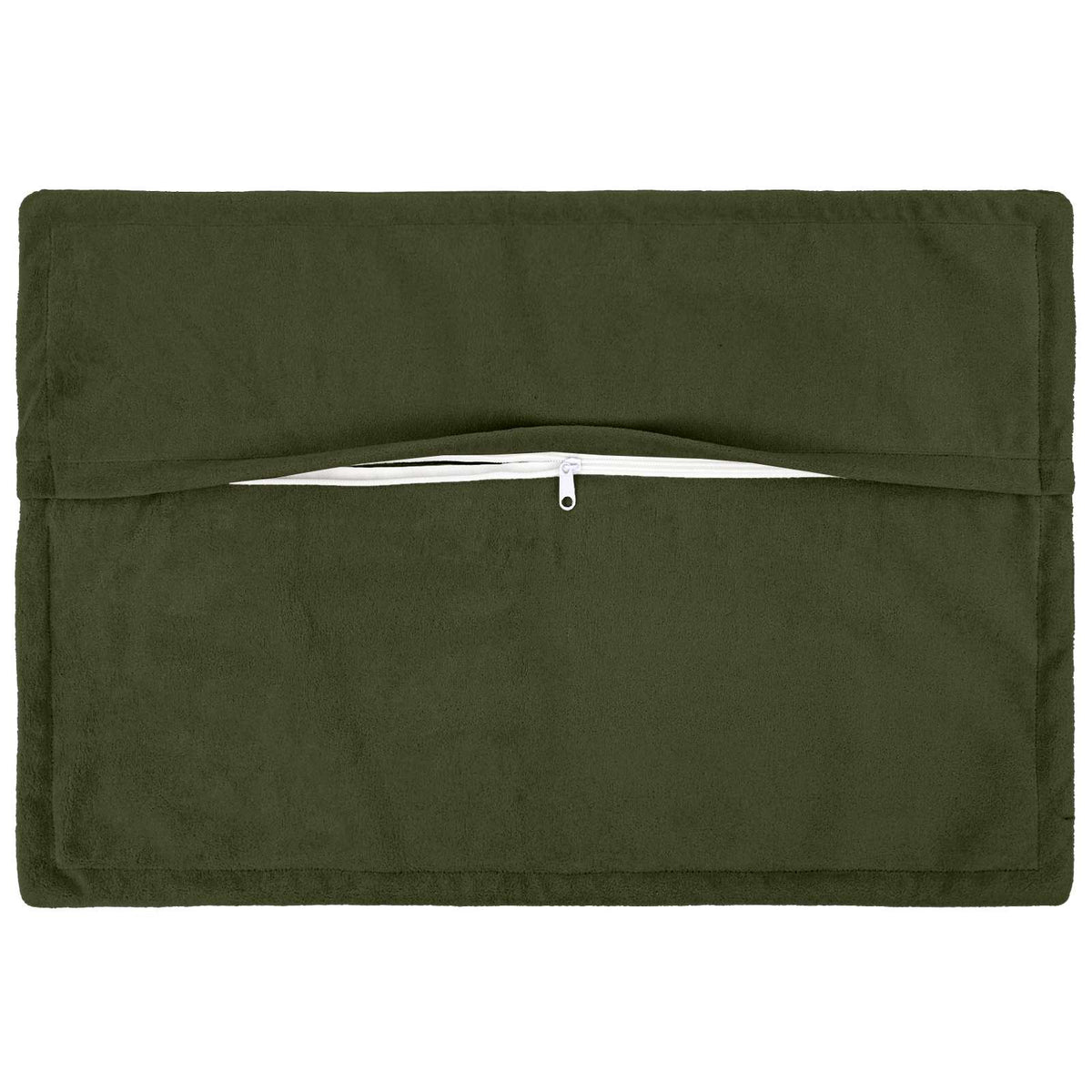 vidaXL Cushion with Pillow HOUTEN 2 pcs Green Microfiber Fleece