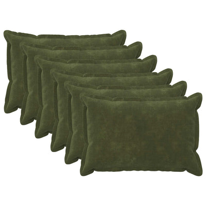 vidaXL Cushion with Pillow HOUTEN 6 pcs Green Microfiber Fleece