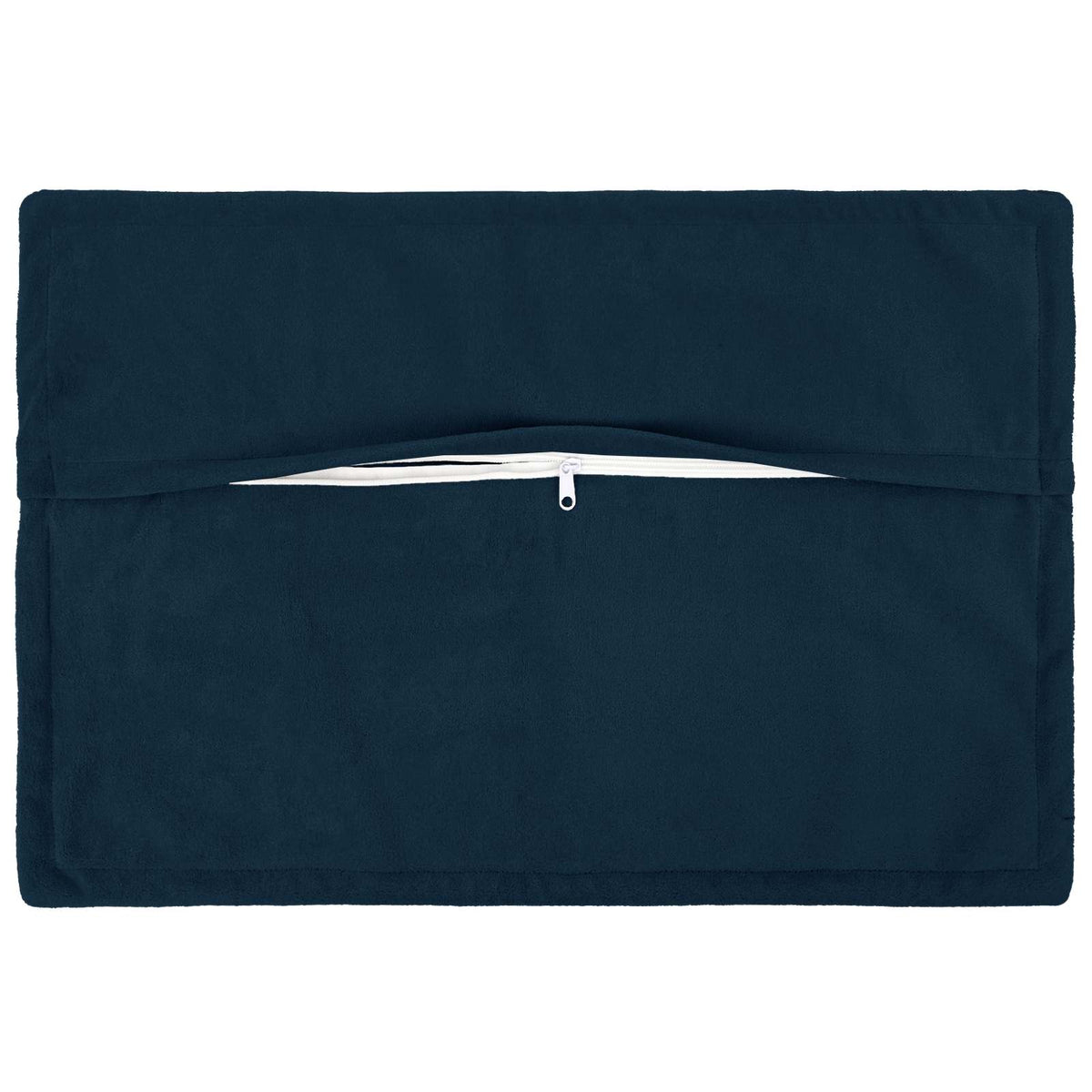 vidaXL Cushion with Pillow HOUTEN 2 pcs Blue Microfiber Fleece