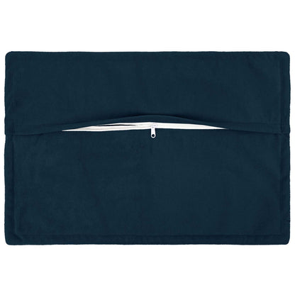 vidaXL Cushion with Pillow HOUTEN 2 pcs Blue Microfiber Fleece