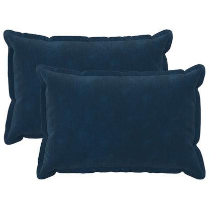 vidaXL Cushion with Pillow HOUTEN 2 pcs Blue Microfiber Fleece