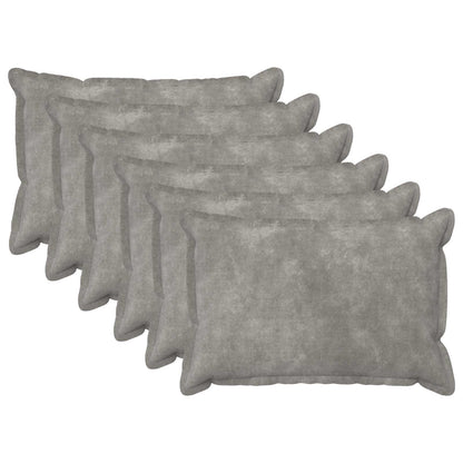 vidaXL Cushion with Pillow HOUTEN 6 pcs Light Grey Microfiber Fleece