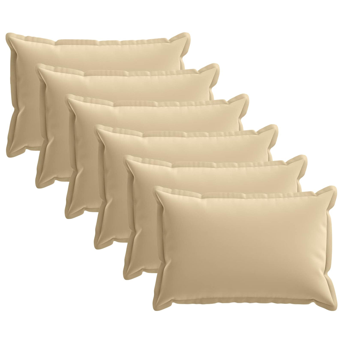vidaXL Cushion with Pillow HOUTEN 6 pcs Beige Polyester