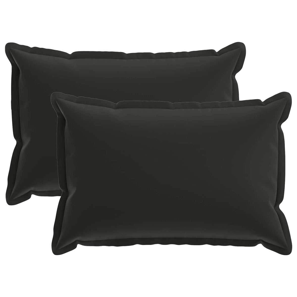 vidaXL Cushion with Pillow HOUTEN 2 pcs Black Polyester