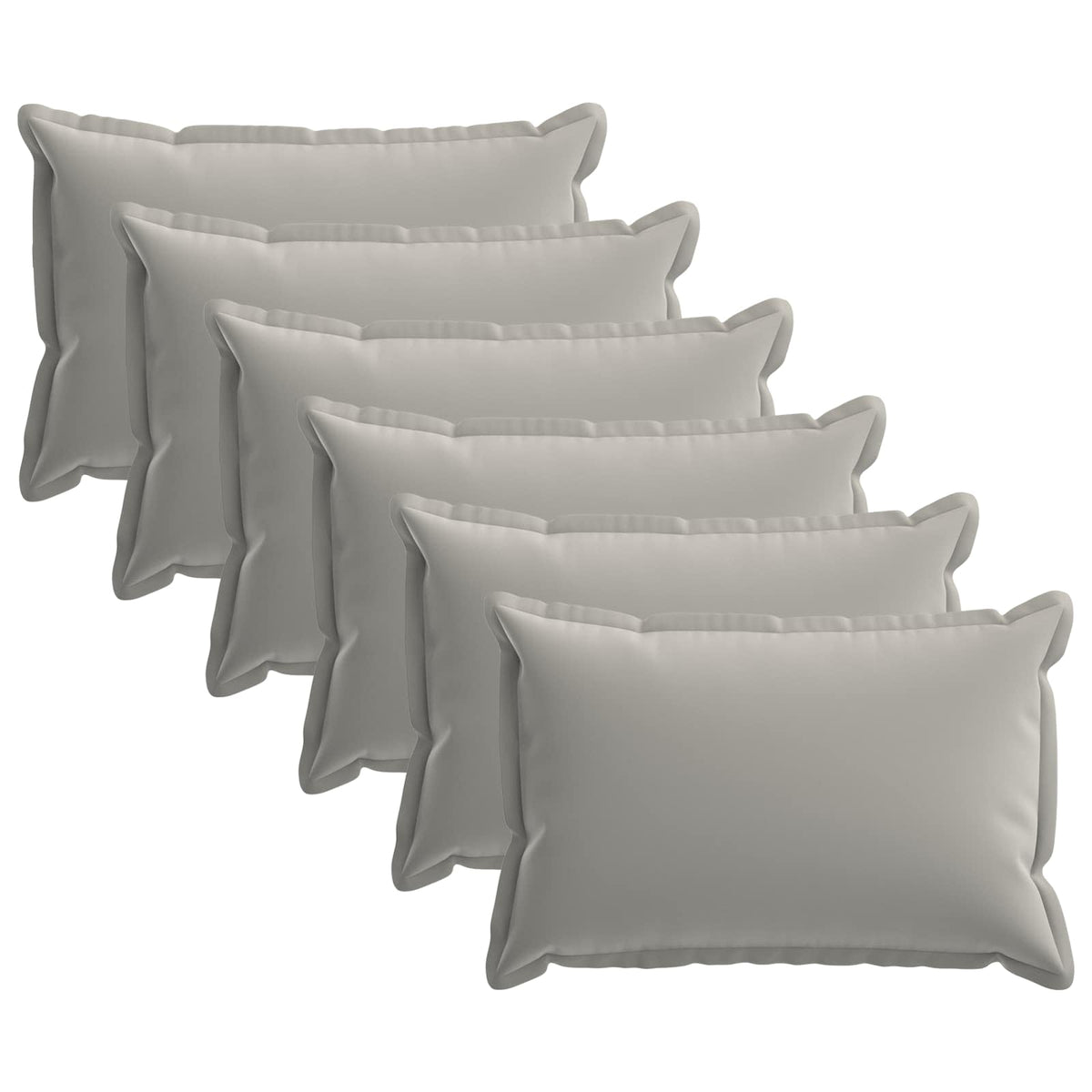 vidaXL Cushion with Pillow HOUTEN 6 pcs Grey Polyester