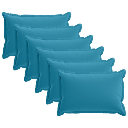 vidaXL Cushion with Pillow HOUTEN 6 pcs Light Blue Polyester