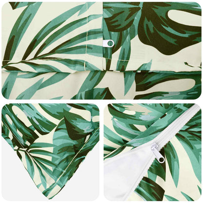 vidaXL Cushion Leaf with Pillow HOUTEN 2 pcs Leaf Pattern Polyester