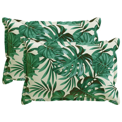 vidaXL Cushion Leaf with Pillow HOUTEN 2 pcs Leaf Pattern Polyester