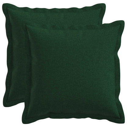 vidaXL Cushion with Pillow HOUTEN 2 pcs Dark Green Faux Linen
