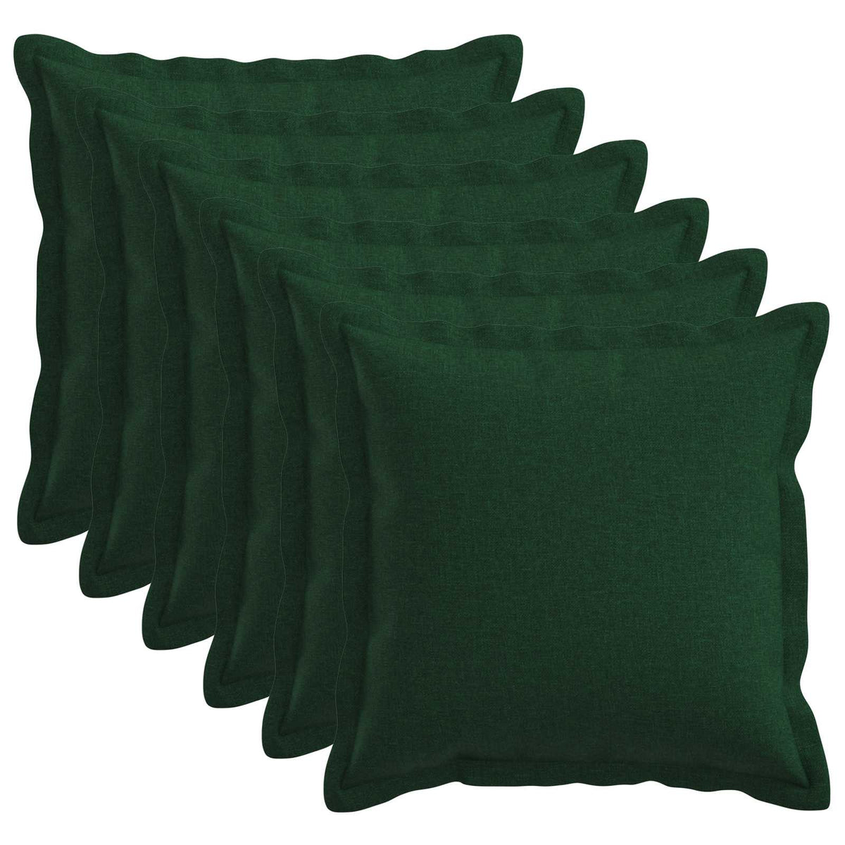 vidaXL Cushion with Pillow HOUTEN 6 pcs Dark Green Faux Linen