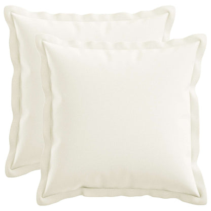 vidaXL Cushion with Pillow HOUTEN 2 pcs White Faux Linen