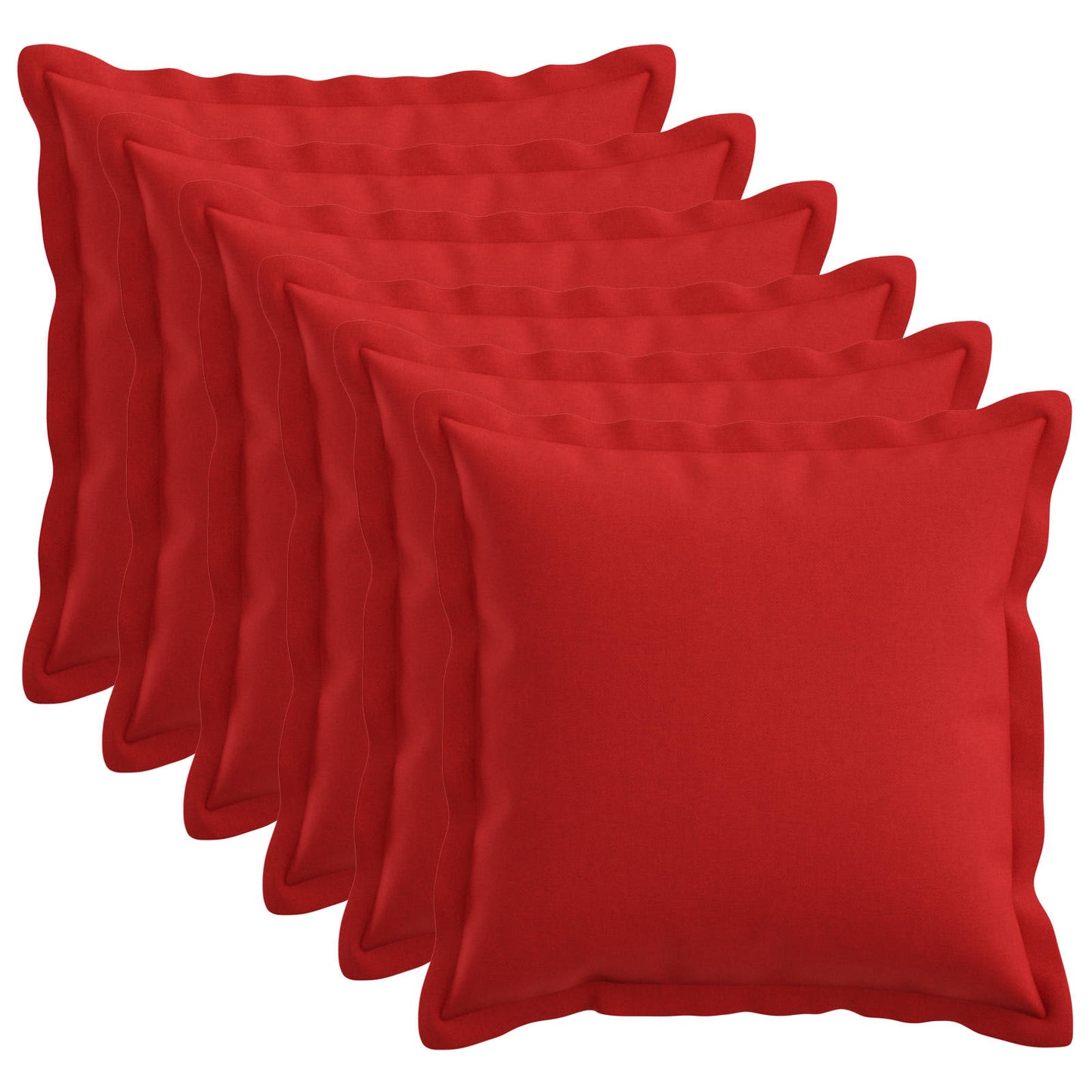 vidaXL Cushion with Pillow HOUTEN 6 pcs Red Faux Linen