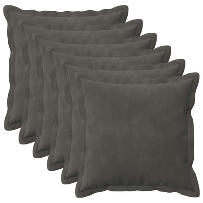 vidaXL Cushion with Pillow HOUTEN 6 pcs Dark Grey Velvet