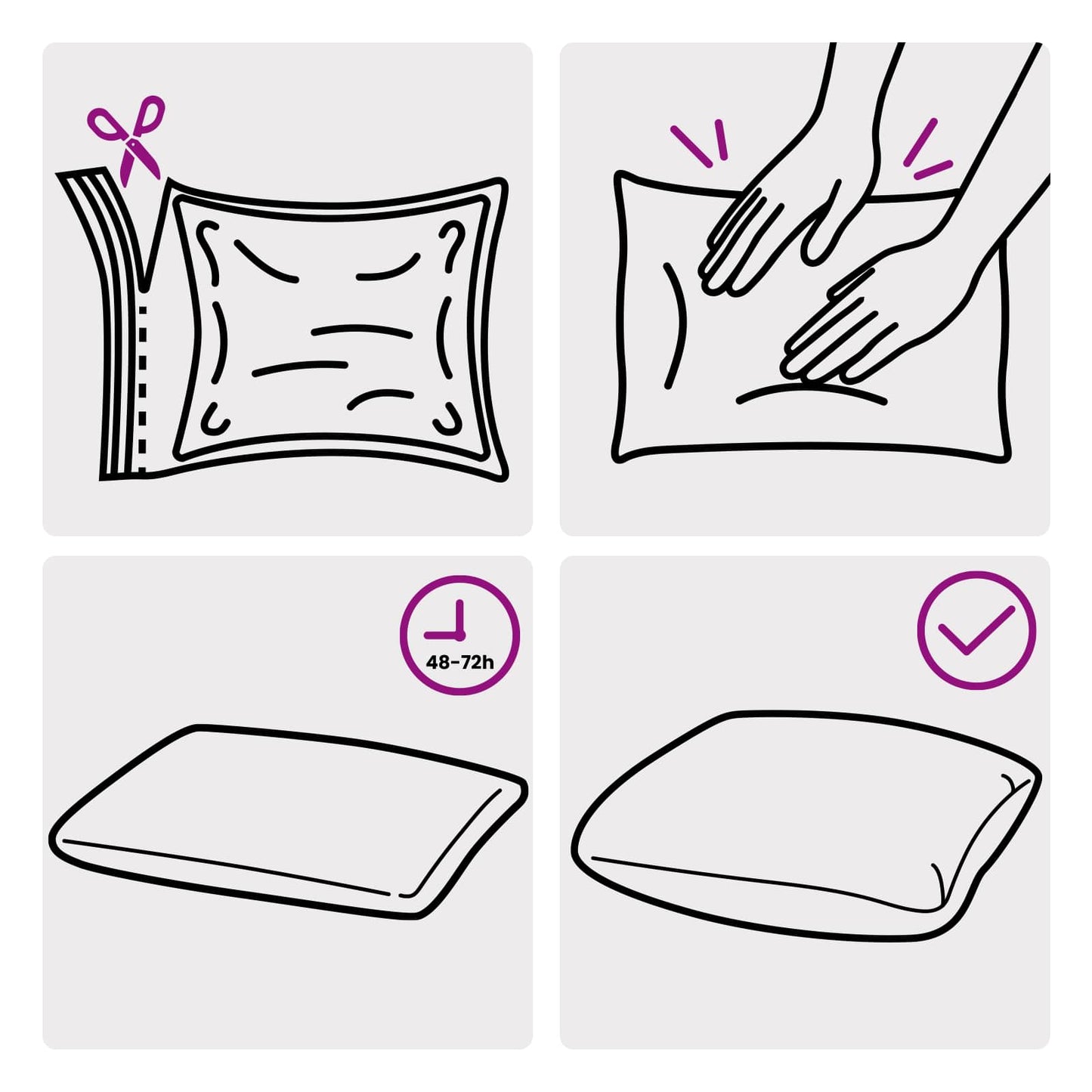 vidaXL Cushion with Pillow HOUTEN 2 pcs Pink Velvet