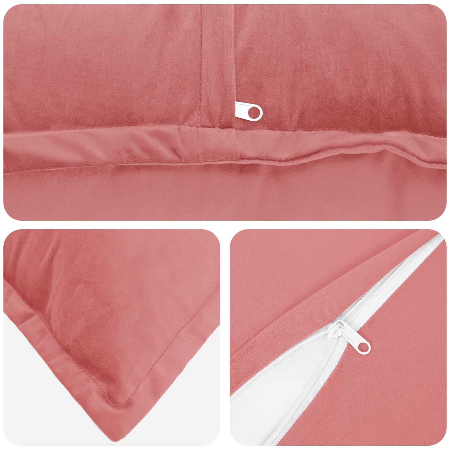 vidaXL Cushion with Pillow HOUTEN 6 pcs Pink Velvet