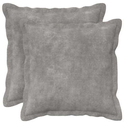 vidaXL Cushion with Pillow HOUTEN 2 pcs Light Grey Microfiber Fleece