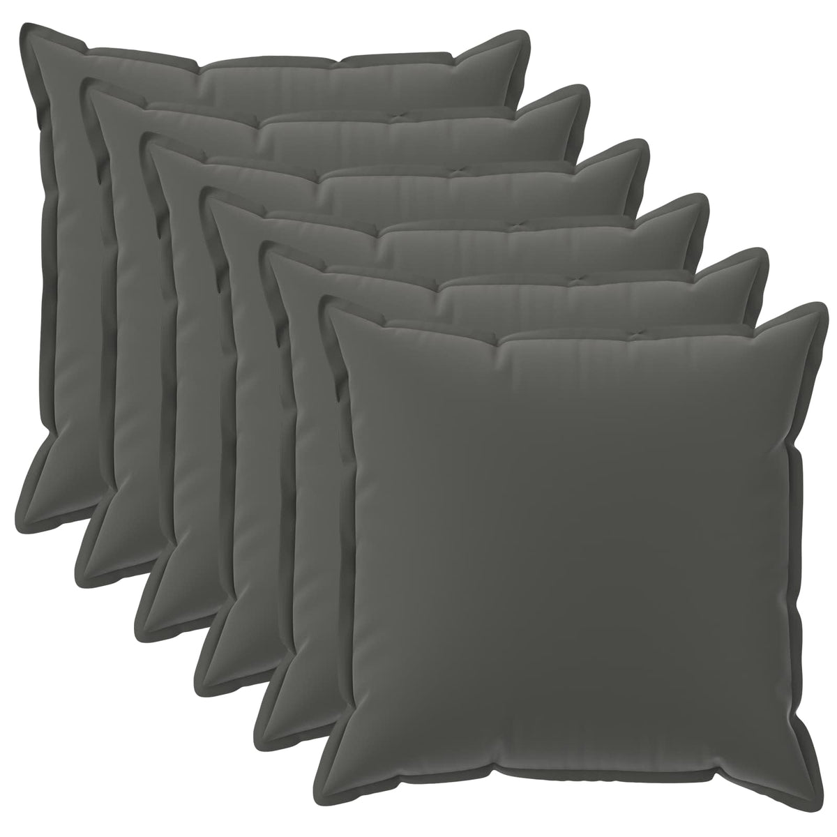 vidaXL Cushion with Pillow HOUTEN 6 pcs Anthracite Polyester