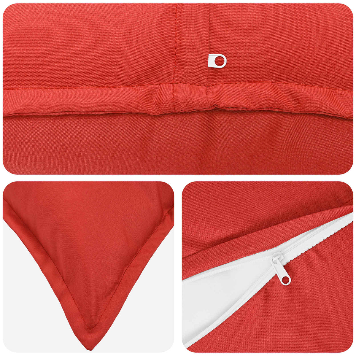 vidaXL Cushion with Pillow HOUTEN 2 pcs Red Polyester