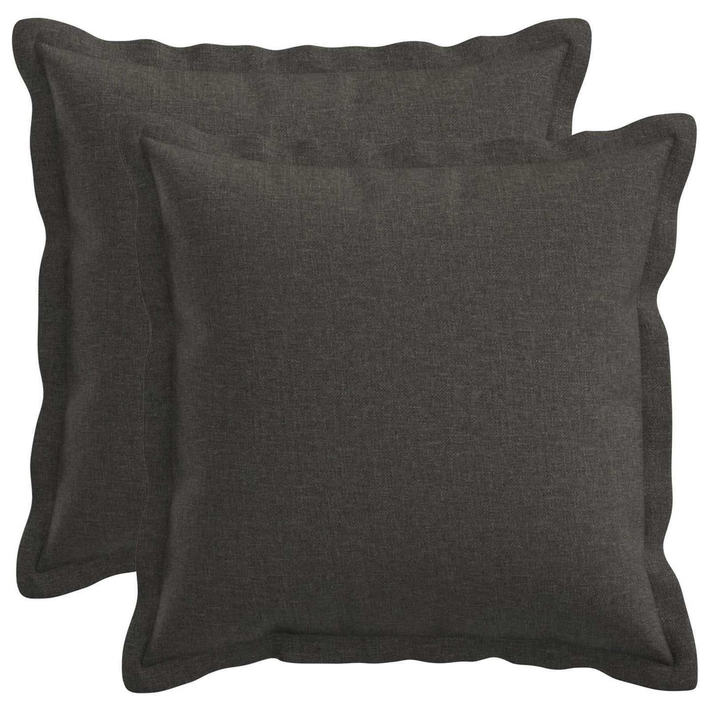 vidaXL Cushion with Pillow HOUTEN 2 pcs Dark Grey Faux Linen