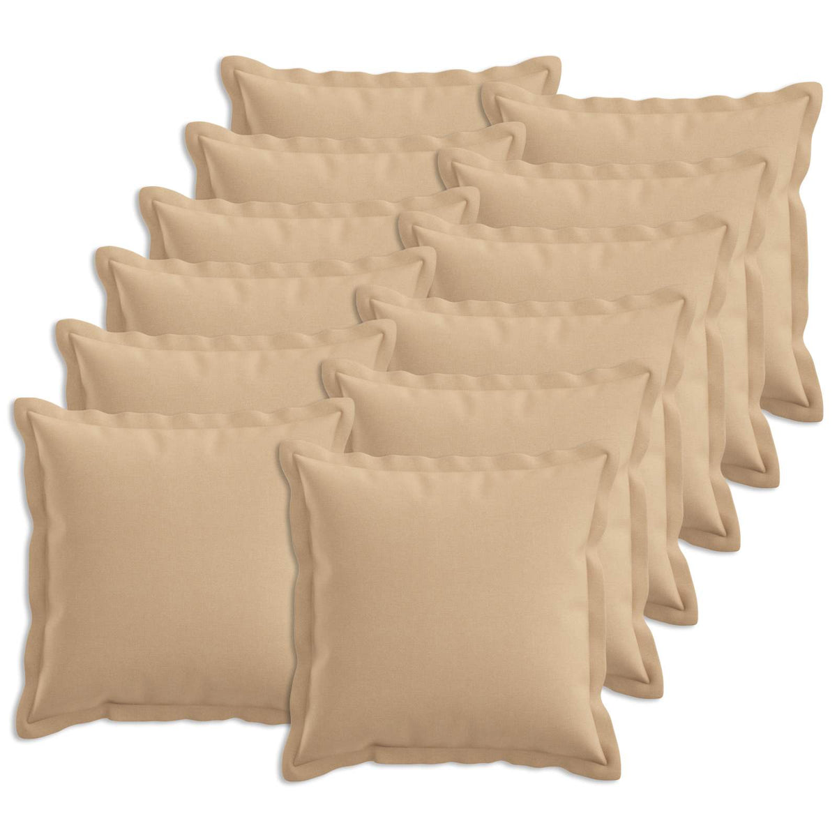 vidaXL Cushion with Pillow HOUTEN 12 pcs Cream Faux Linen