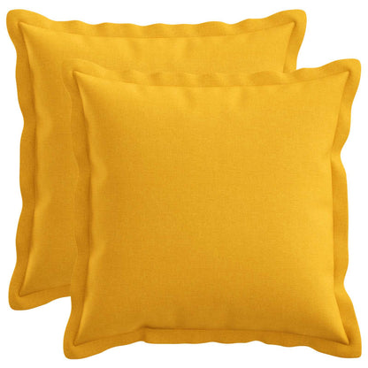 vidaXL Cushion with Pillow HOUTEN 2 pcs Light Yellow Faux Linen