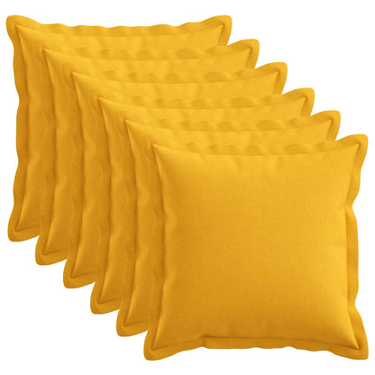 vidaXL Cushion with Pillow HOUTEN 6 pcs Light Yellow Faux Linen