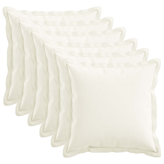 vidaXL Cushion with Pillow HOUTEN 6 pcs White Faux Linen