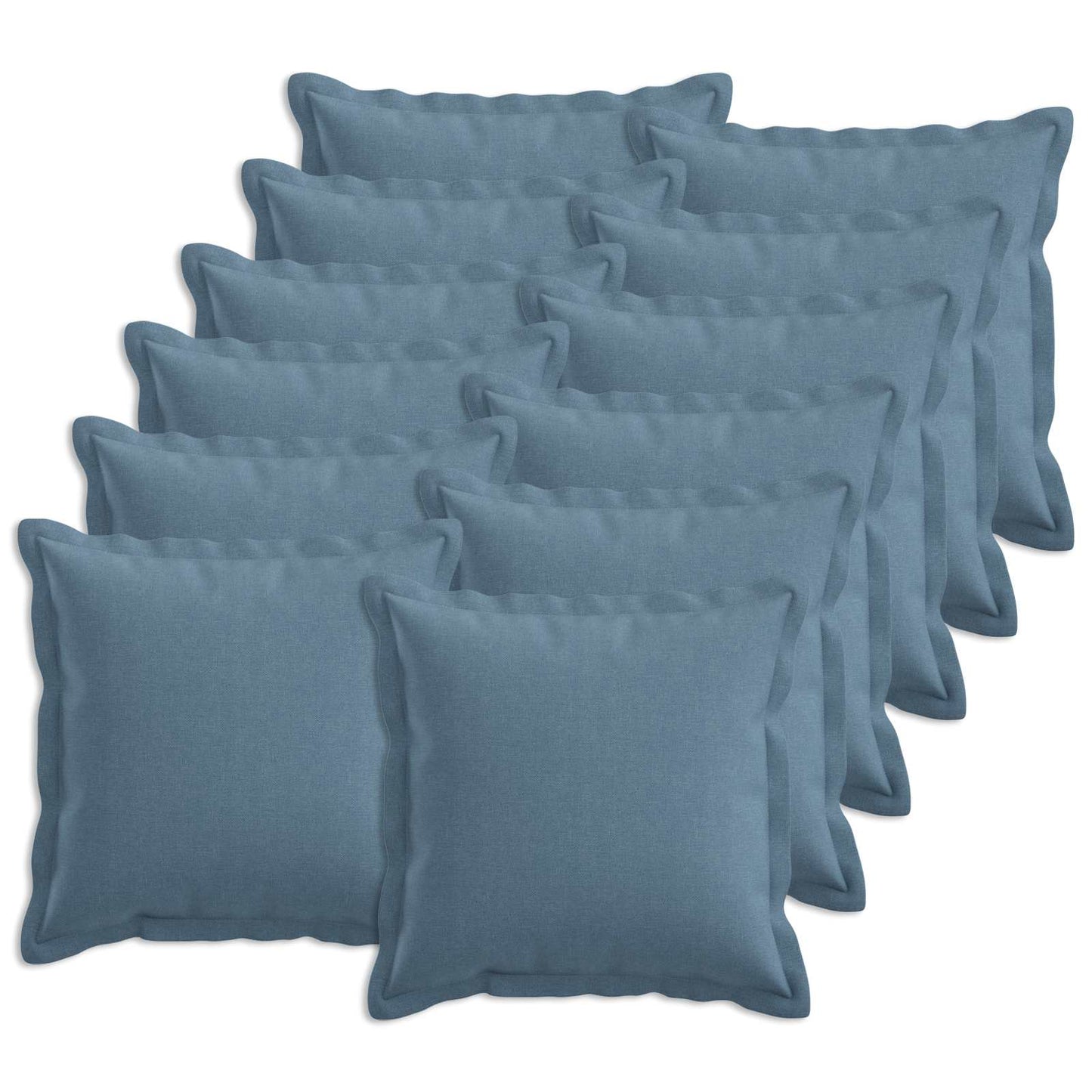 vidaXL Cushion with Pillow HOUTEN 12 pcs Jeans Blue Faux Linen
