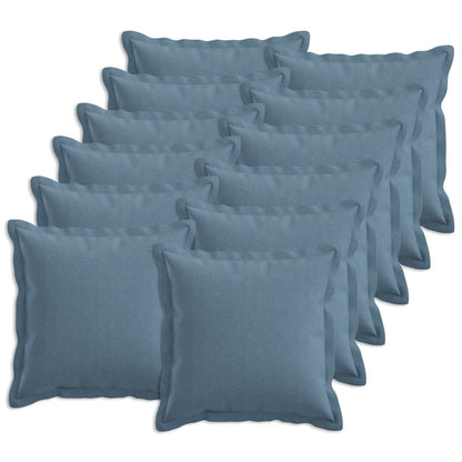 vidaXL Cushion with Pillow HOUTEN 12 pcs Jeans Blue Faux Linen