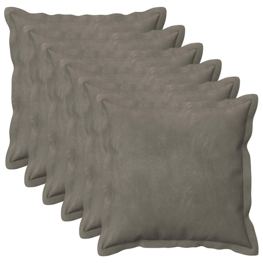 vidaXL Cushion with Pillow HOUTEN 6 pcs Light Grey Velvet