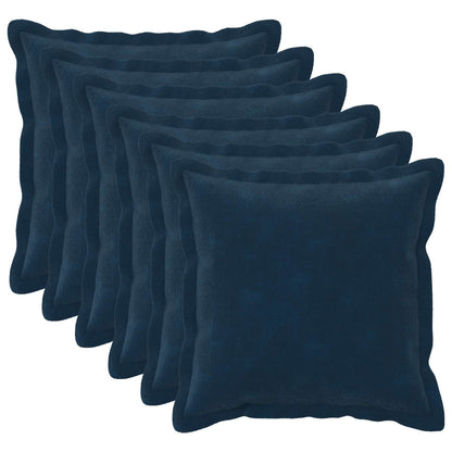 vidaXL Cushion with Pillow HOUTEN 6 pcs Blue Microfiber Fleece