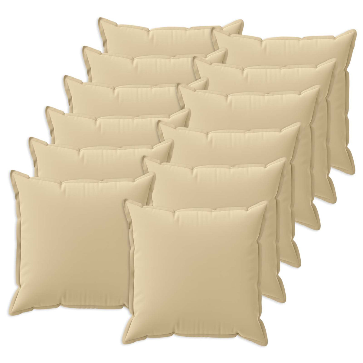 vidaXL Cushion with Pillow HOUTEN 12 pcs Beige Polyester