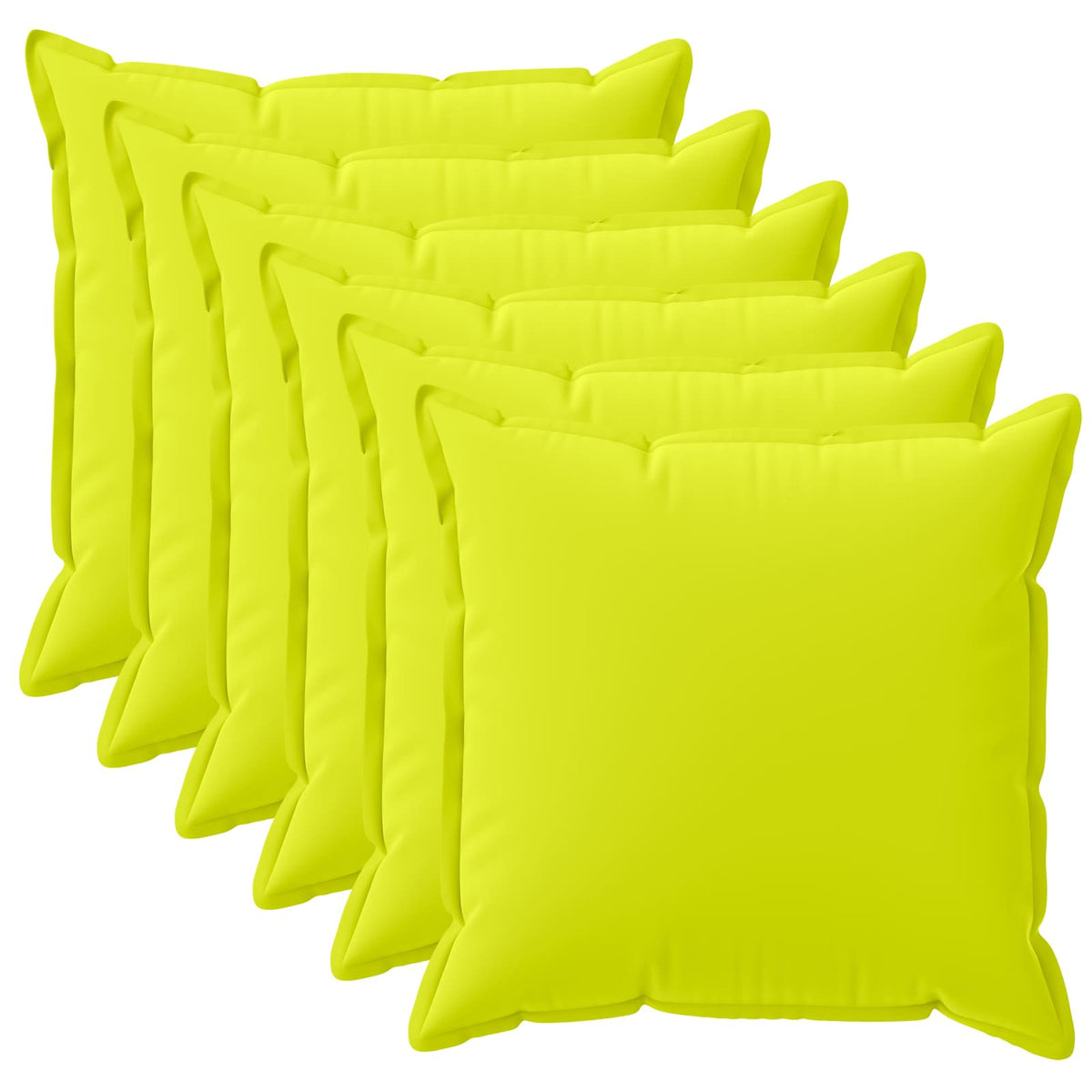vidaXL Cushion with Pillow HOUTEN 6 pcs Bright Green Polyester