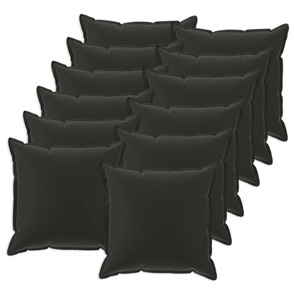 vidaXL Cushion with Pillow HOUTEN 12 pcs Black Polyester