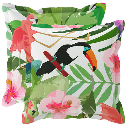 vidaXL Cushion with Pillow HOUTEN 2 pcs Multicolour Polyester
