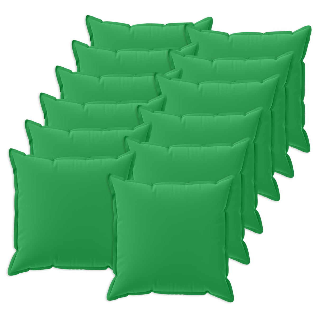 vidaXL Cushion with Pillow HOUTEN 12 pcs Green Polyester