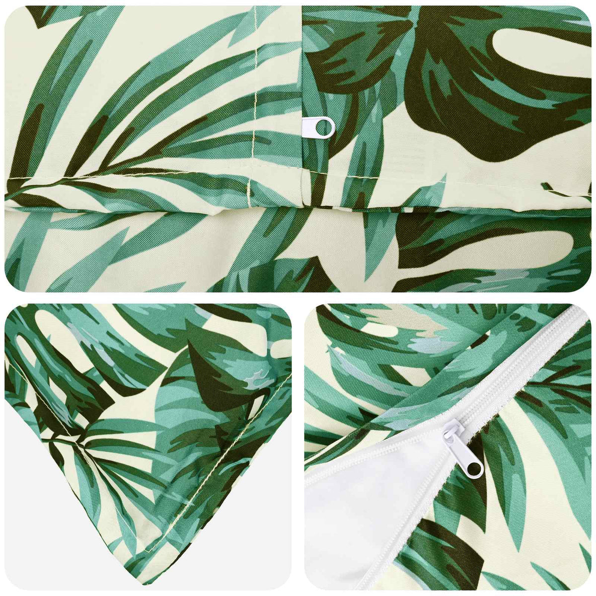 vidaXL Cushion Leaf with Pillow HOUTEN 2 pcs Leaf Pattern Polyester