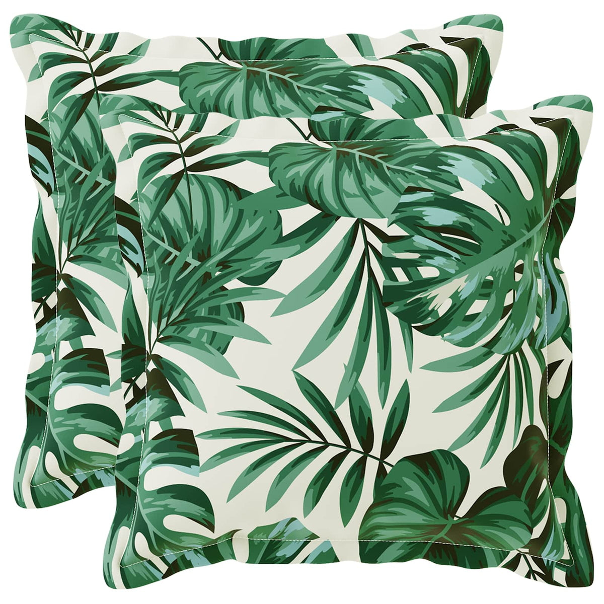 vidaXL Cushion Leaf with Pillow HOUTEN 2 pcs Leaf Pattern Polyester