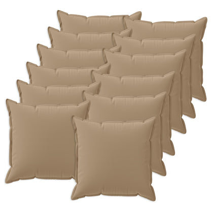 vidaXL Cushion with Pillow HOUTEN 12 pcs Taupe Polyester